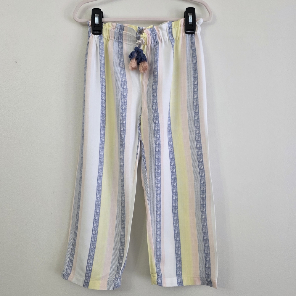 Jessica Simpson Pastel Striped Wide-Leg Lounge Pants